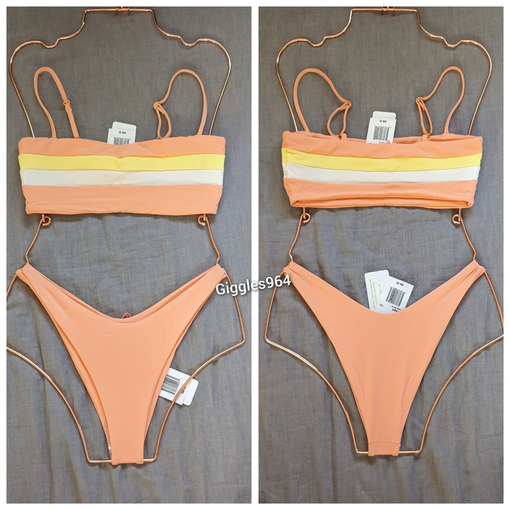 L*Space Rebel Cabana Bikini Set Tangy